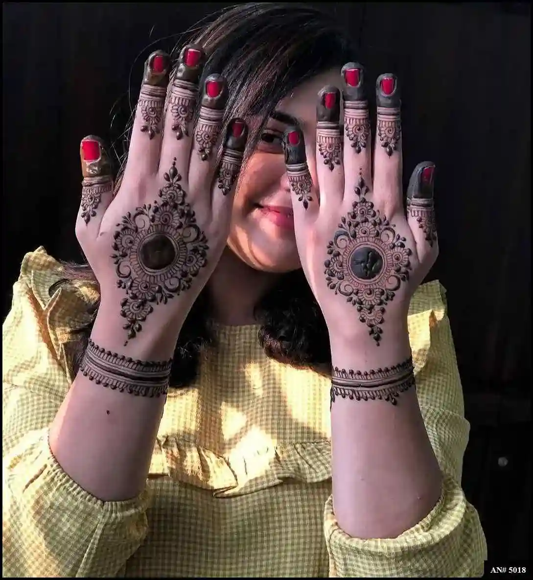 Flower Mehndi Design For Front Hand