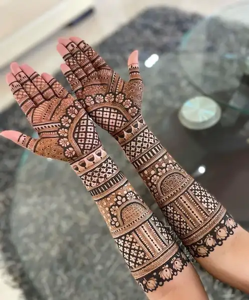 Modern full hand mehndi design Modern full hand mehndi design