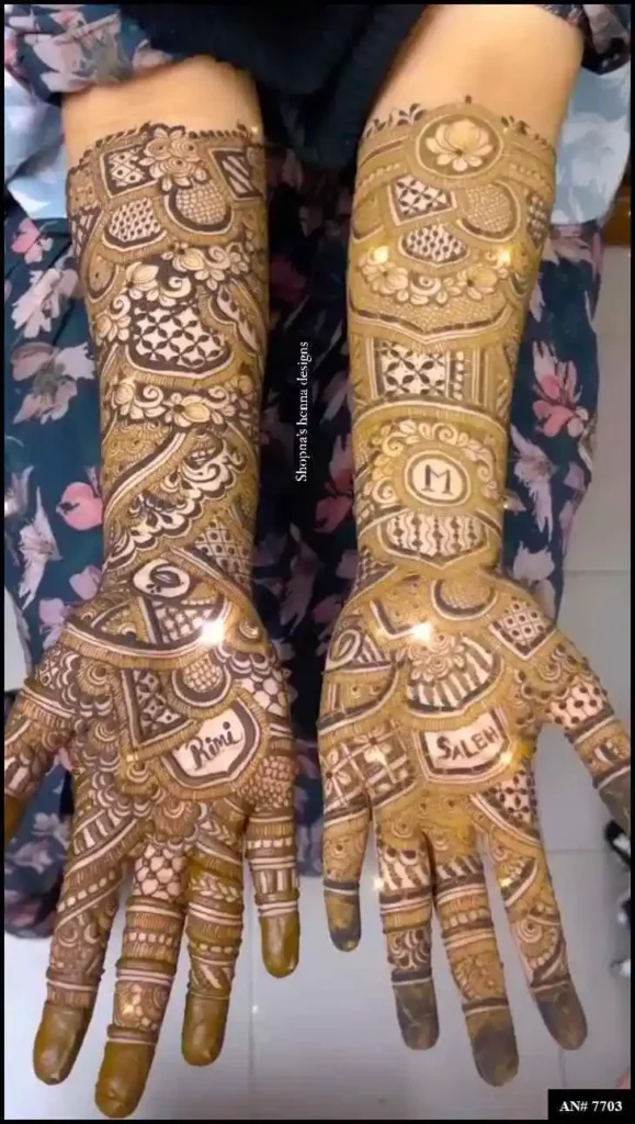 Modern full hand mehndi design Modern full hand mehndi design