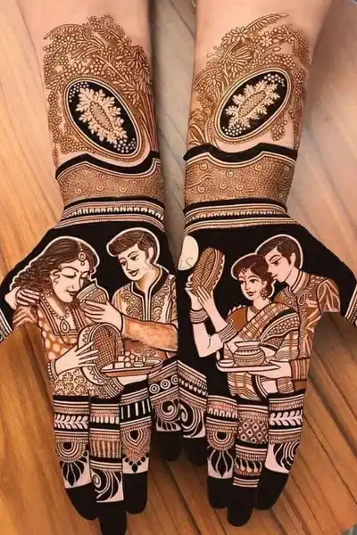 Modern full hand mehndi design Modern full hand mehndi design