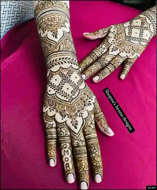 Modern full hand mehndi design Modern full hand mehndi design