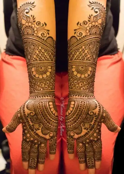 Modern full hand mehndi design Modern full hand mehndi design