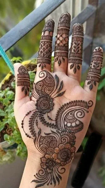 Modern full hand mehndi design