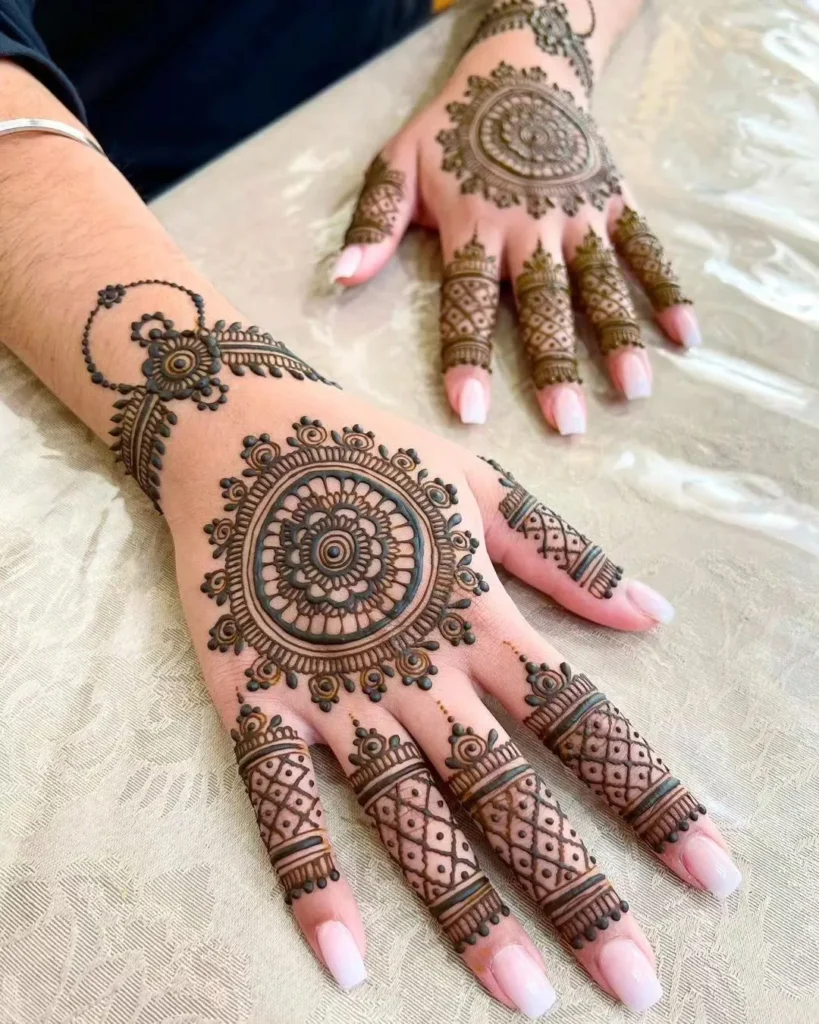 Easy Simple Circle Mehndi Design
