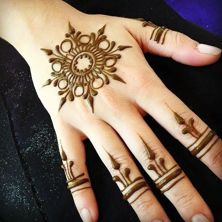 Easy Simple Circle Mehndi Design