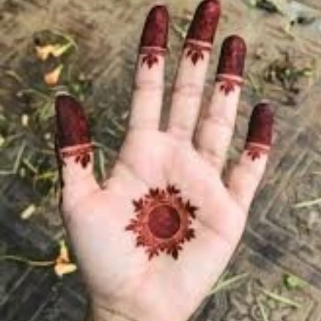 Easy Simple Circle Mehndi Design