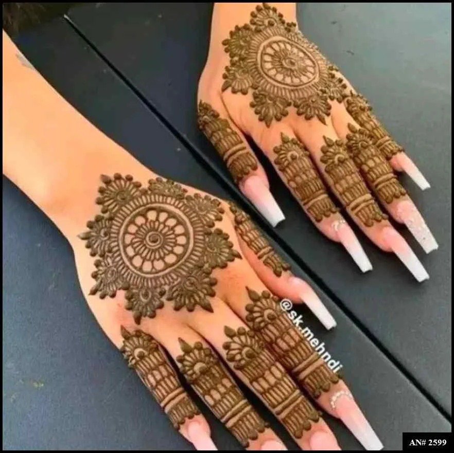 Easy Simple Circle Mehndi Design