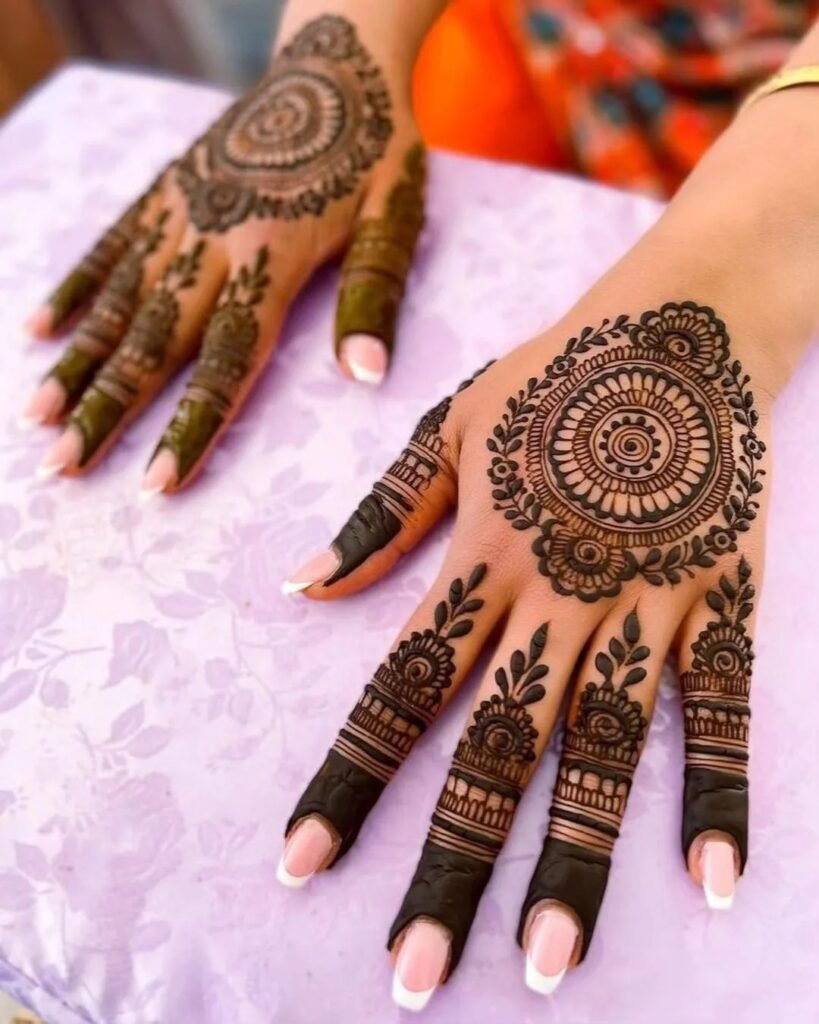 Easy Simple Circle Mehndi Design