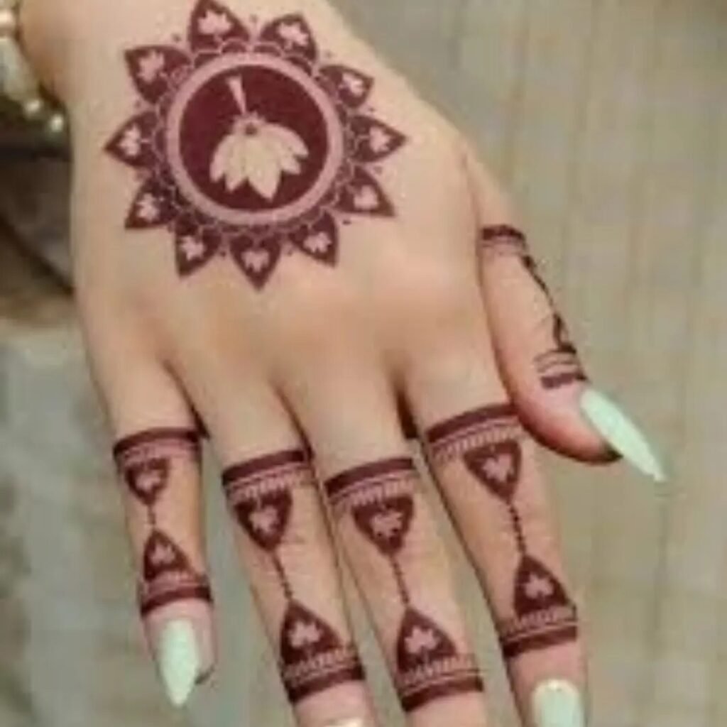 Easy Simple Circle Mehndi Design