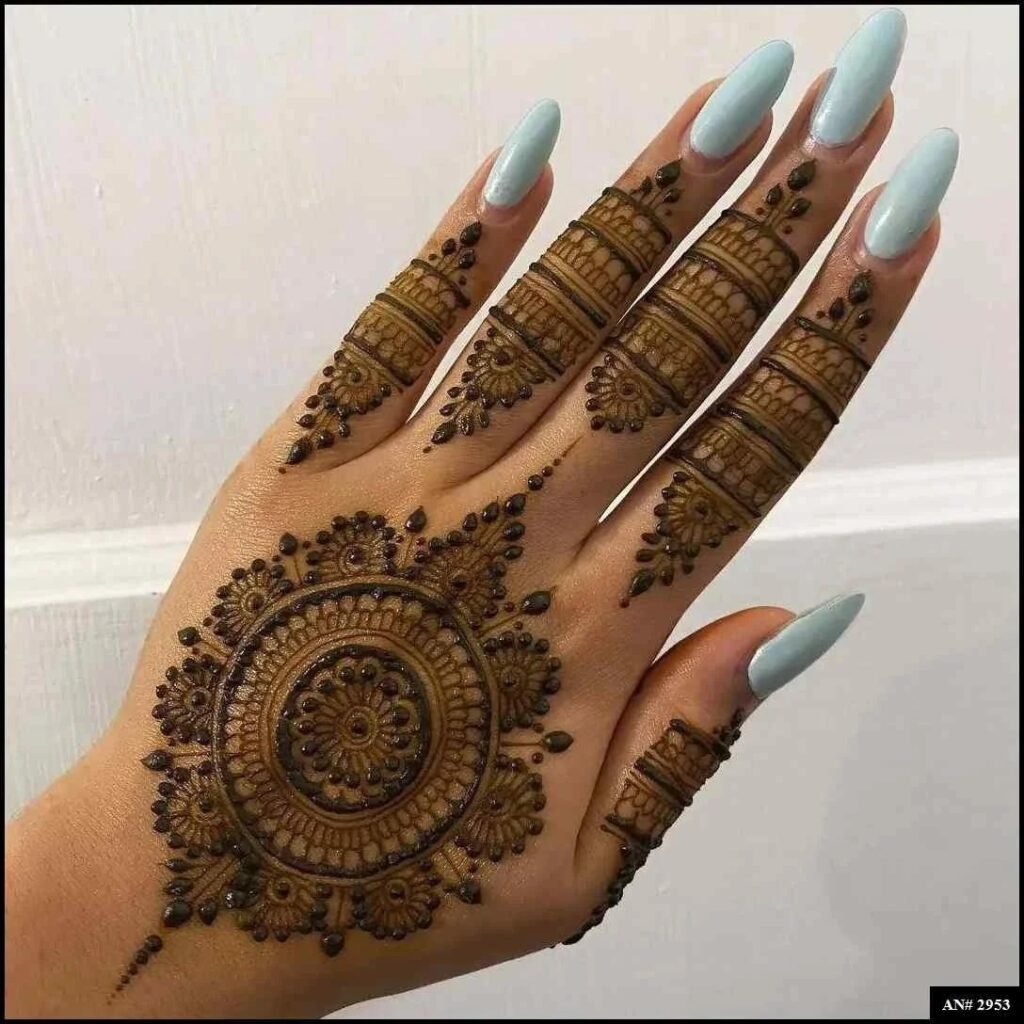 Easy Simple Circle Mehndi Design