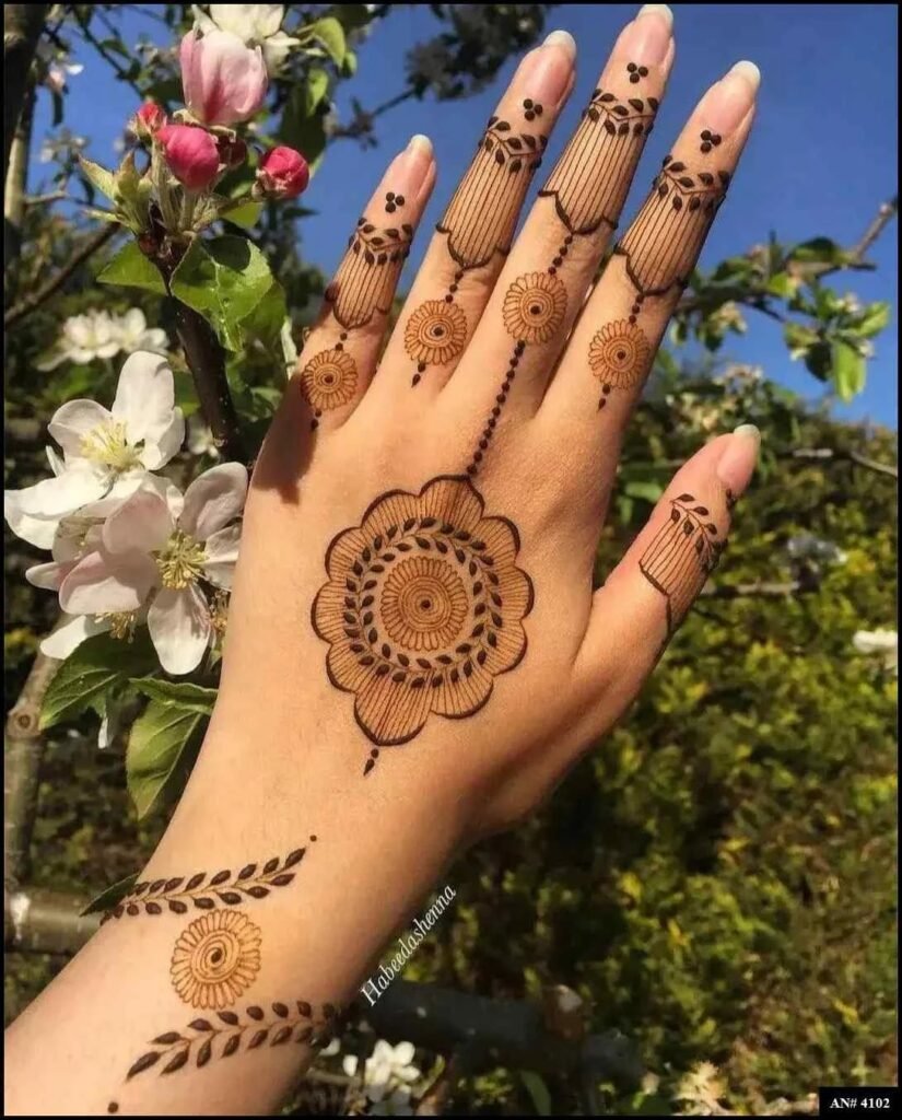 Easy Simple Circle Mehndi Design