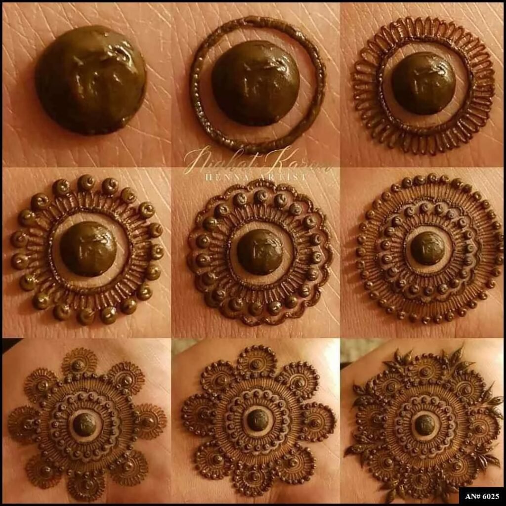 Easy Simple Circle Mehndi Design