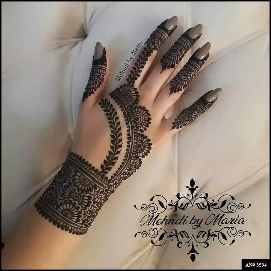 Back Side Mehndi Design