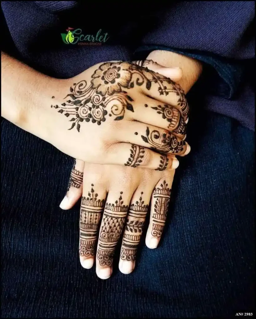 Back Side Mehndi Design