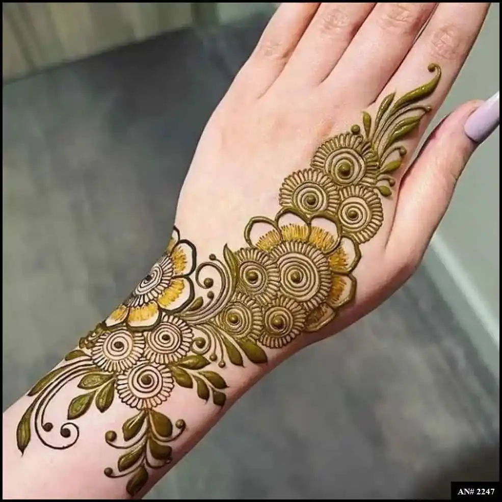 Back Side Mehndi Design